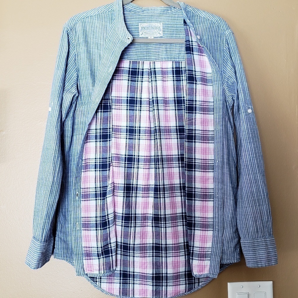 JACHS Girlfriend Striped & Plaid Button down - Picture 3 of 6